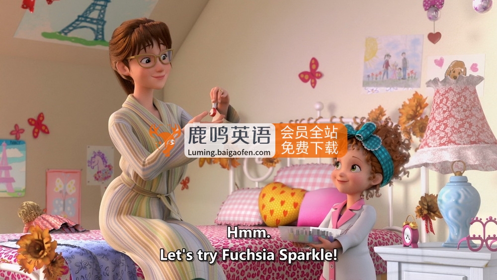 共2集迪士尼動畫片F(xiàn)ancy Nancy漂亮的南希，全三季共104集，1080P高清視頻帶中英文字幕，百度網(wǎng)盤下載！