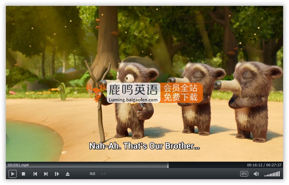 Netflix英文動畫《7 Bears 七只熊》全10集，1080P高清視頻帶英文字幕，百度網(wǎng)盤下載！