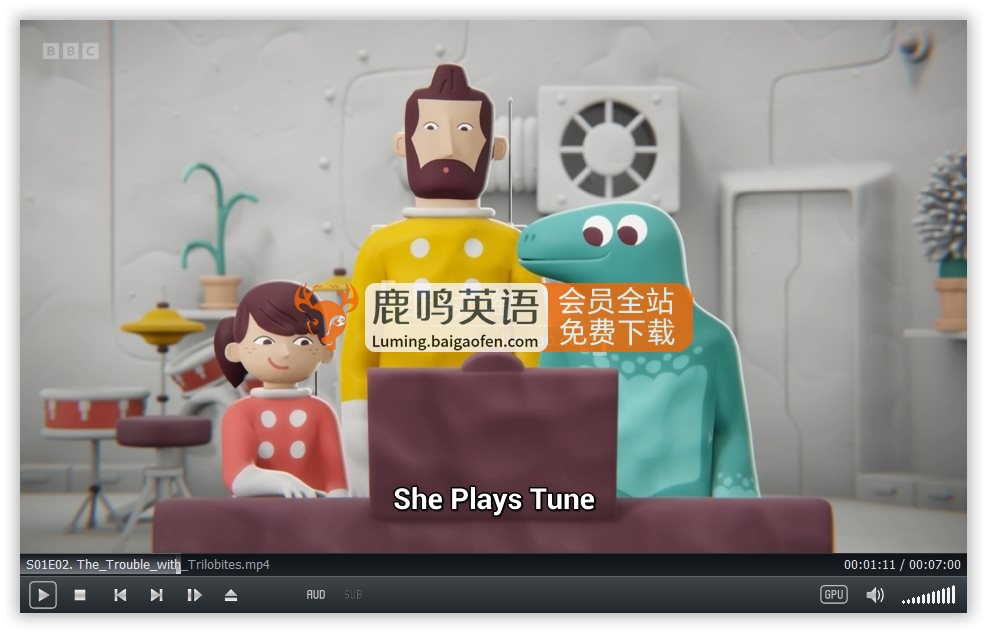 BBC英文動畫《Big Lizard 大蜥蜴》全52集，1080P高清視頻帶英文字幕，百度網(wǎng)盤下載！