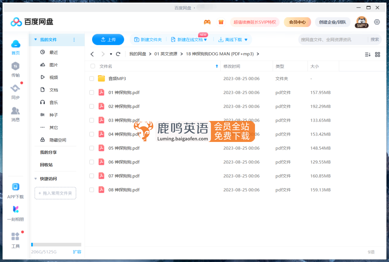 《神探狗Dog Man》幽默原版英文漫畫橋梁書，8冊PDF繪本 音頻MP3，百度網(wǎng)盤下載！
