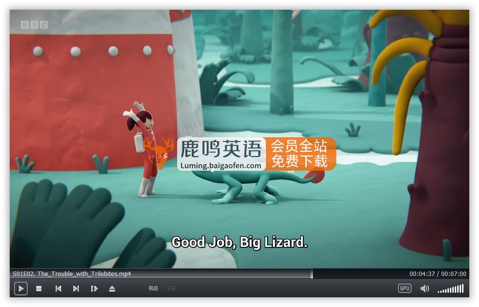 BBC英文動畫《Big Lizard 大蜥蜴》全52集，1080P高清視頻帶英文字幕，百度網(wǎng)盤下載！